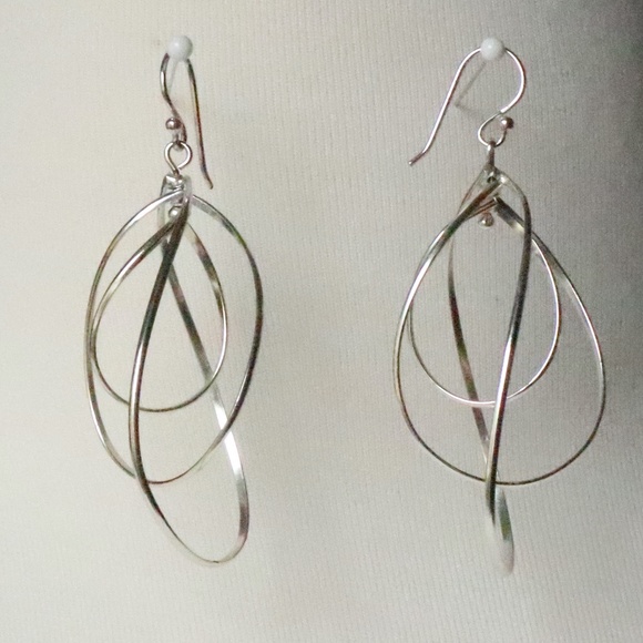 Argento Vivo sterling silver multi-hoop earrings - Picture 4 of 5